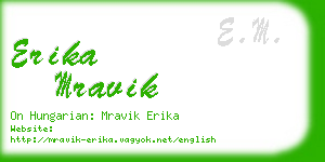 erika mravik business card